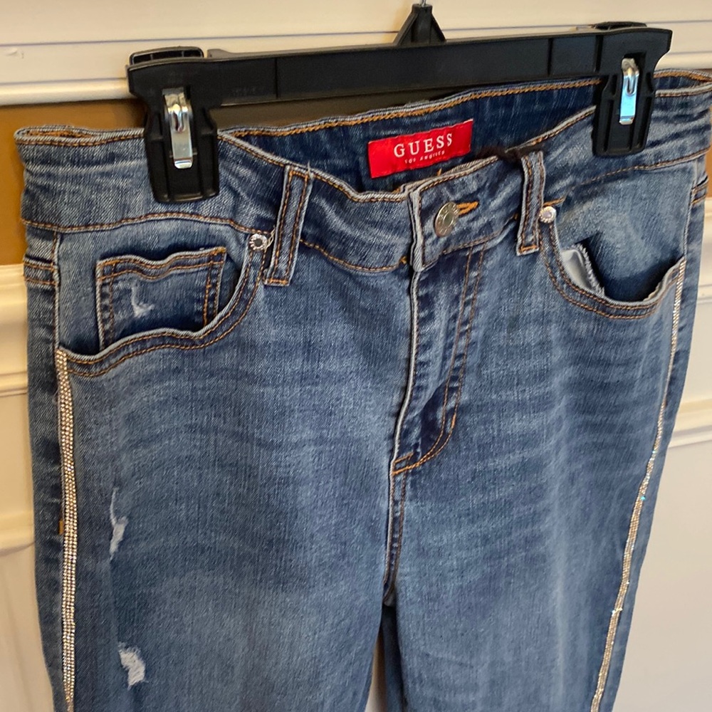 Guess Rhinestone Denim Preppy Jeans Sz 29 LIKE NEW